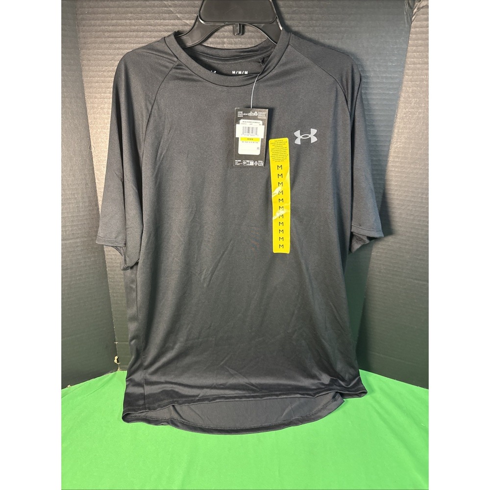 Under Armour Mens Active Tech 2.0 Short Sleeve Tee Black Medium NWT 1326413-001